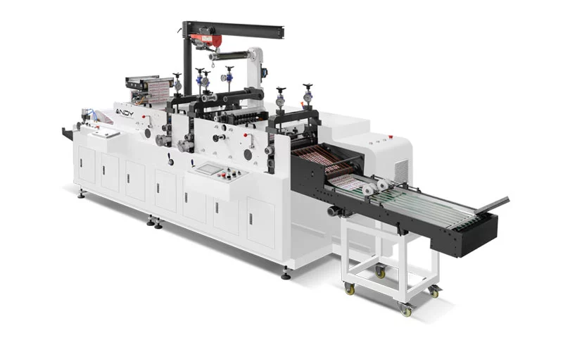 A LABEL DIE CUTTING AND STACKER